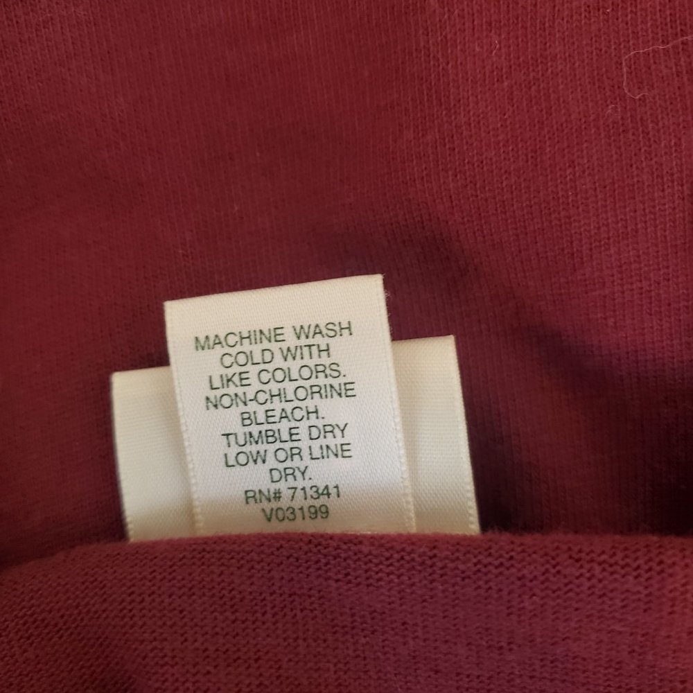 LL Bean LP Burgundy Long Maxi House Dress Modest Home School Church Granola - Picture 5 of 5
